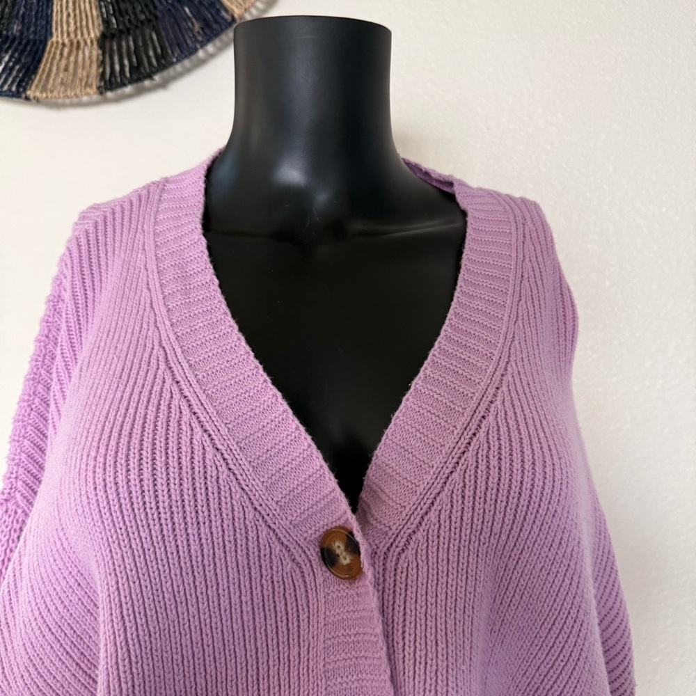 Time and Tru Lavender Button-Up Cardigan - Picture 4 of 11